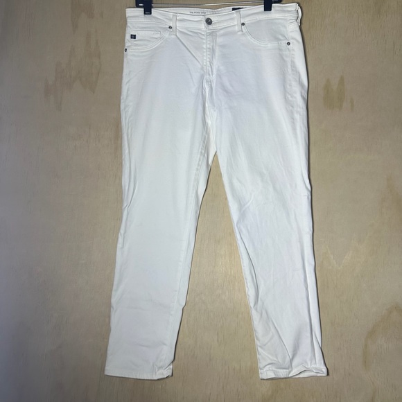 Adriano Goldschmied The Prima Crop Cigarette Crop White Pants Size 30 - Picture 1 of 14